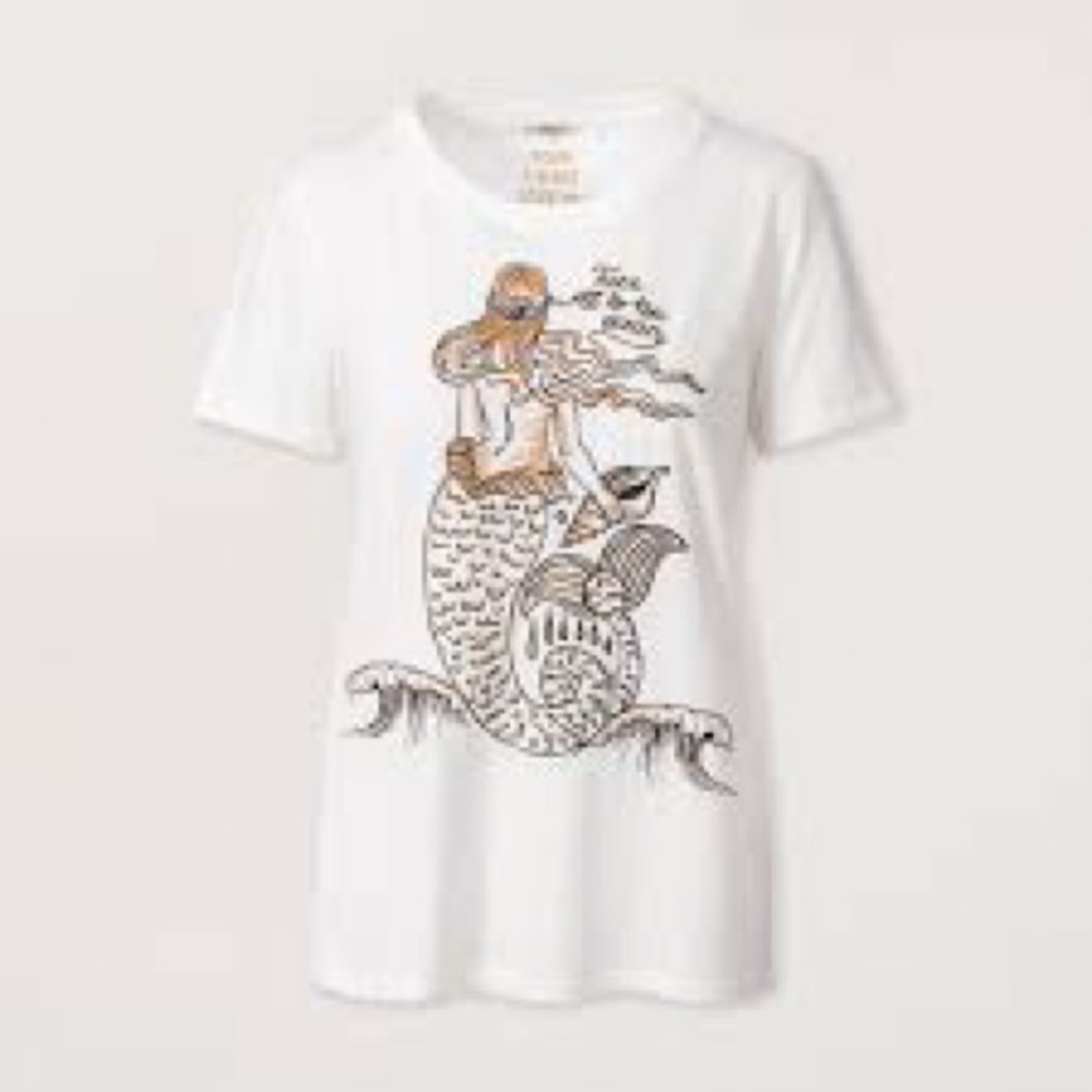 Me369-NWT -White Mermaid Graphic Tee - 'Take Me to the Ocean'